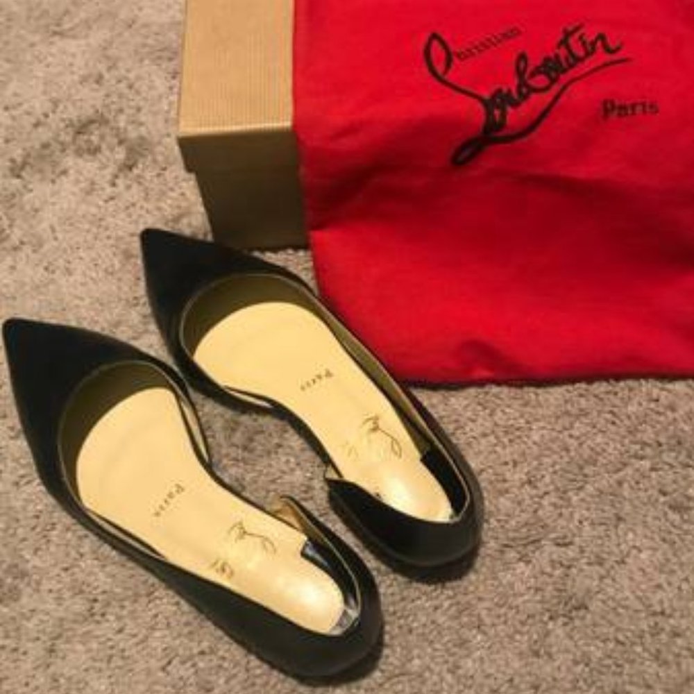 Christian Louboutin Black Flats